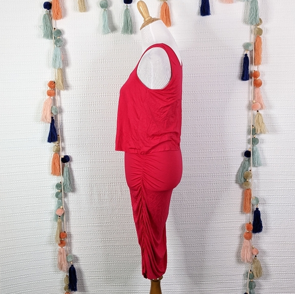 Three Dots Overlay Dress - Picture 3 of 6